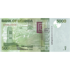 P51a Uganda - 5000 Shillings Year 2010